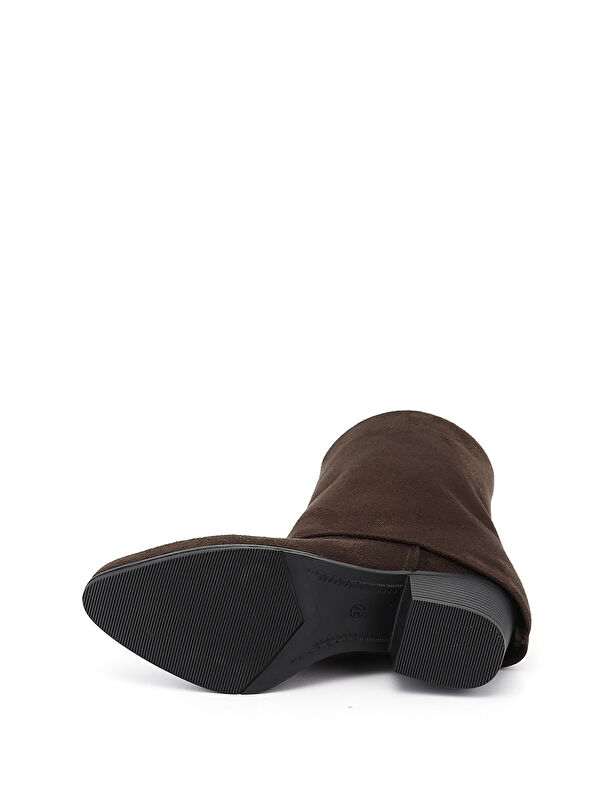 Kadın AÇIK KAHVERENGİ Sivri Burun Kalın Topuklu Kovboy Çizme - Görsel 5