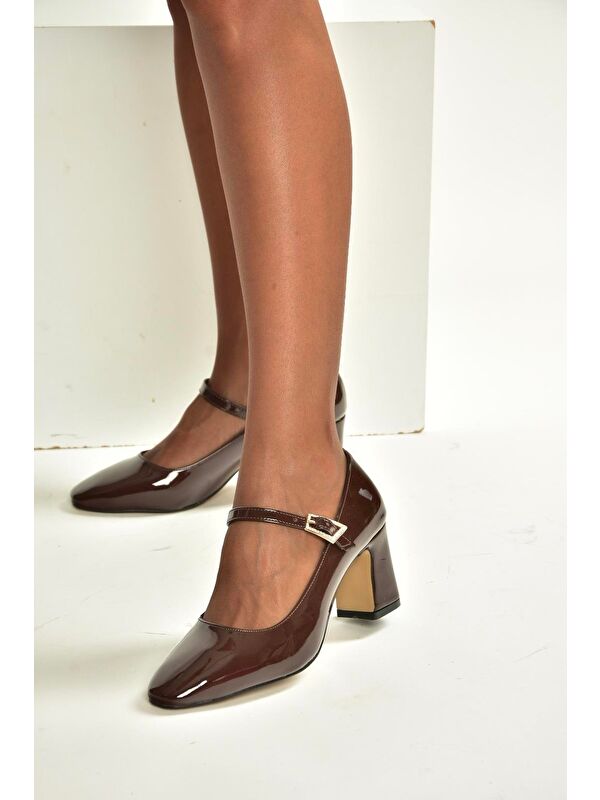 Kahverengi Kadın Topuklu Ayakkabı V250670708 - Görsel 3