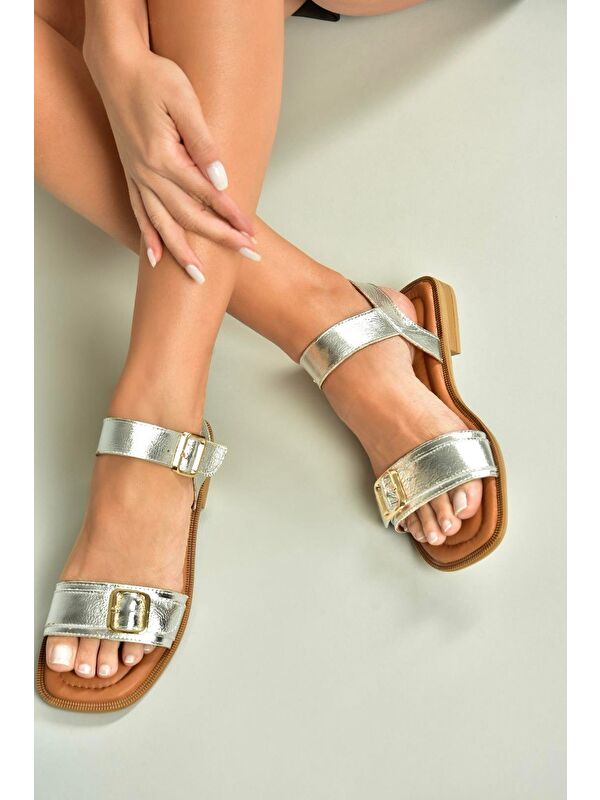 Gümüş Kadın Sandalet U944834003 - Görsel 4