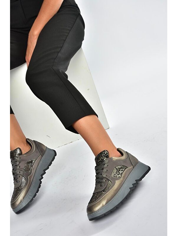 Gri Kadın Spor V820720309 - Görsel 3