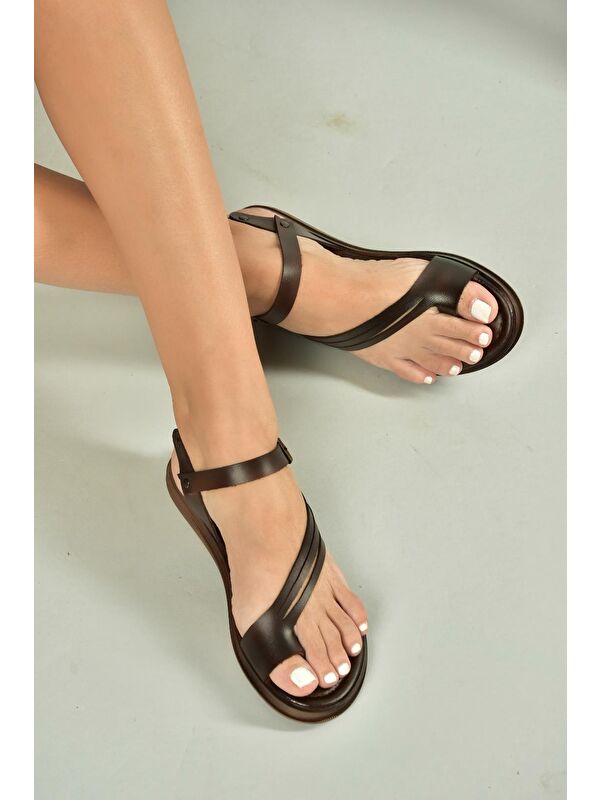 Kahverengi Kadın Sandalet U390903603 - Görsel 5