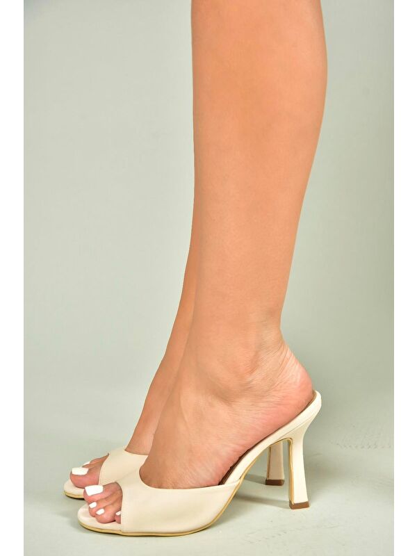 Bej Kadın Topuklu Ayakkabı U997062804 - Görsel 3