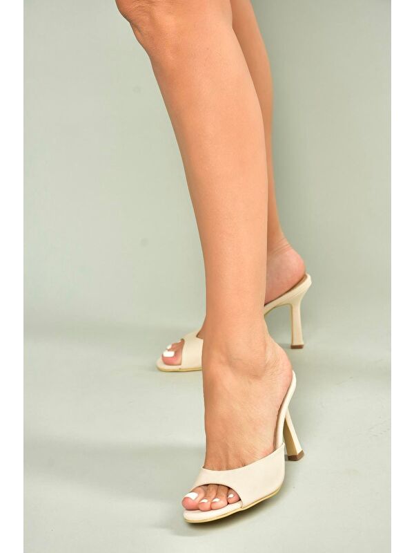 Bej Kadın Topuklu Ayakkabı U997062804 - Görsel 4