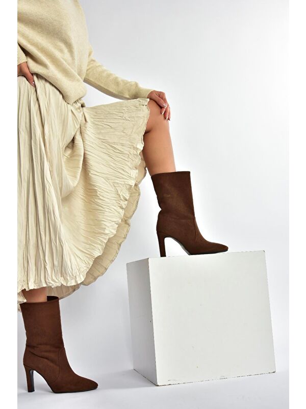 Kahverengi Kadın Bot L404891302 - Görsel 5