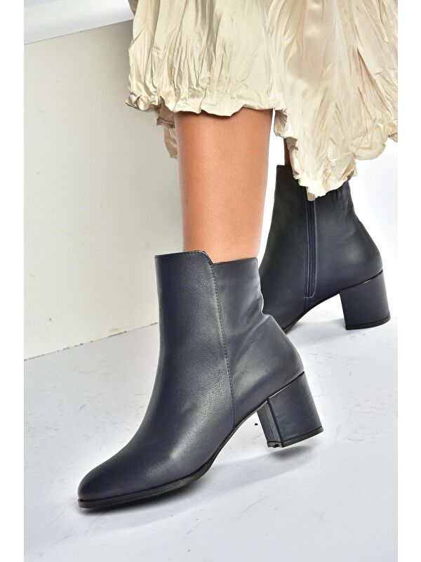 Lacivert Kadın Bot V468581003 - Görsel 3