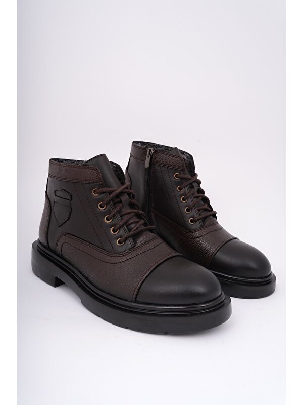 GUSTA Bağcıklı Fermuarlı İçi Kürklü Erkek Kışlık Bot - Görsel 5