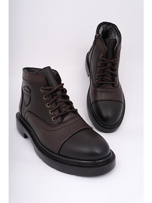 GUSTA Bağcıklı Fermuarlı İçi Kürklü Erkek Kışlık Bot - Görsel 7