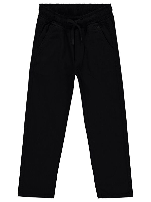 Civil Boys Beli Lastikli 10-13 Yaş Pantolon - Siyah