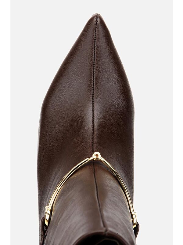 Yaya By Hotiç Kahverengi Yaya By Hotiç Yaya By Kadın Kemer Detaylı Tokalı Bilekte Topuklu Bot