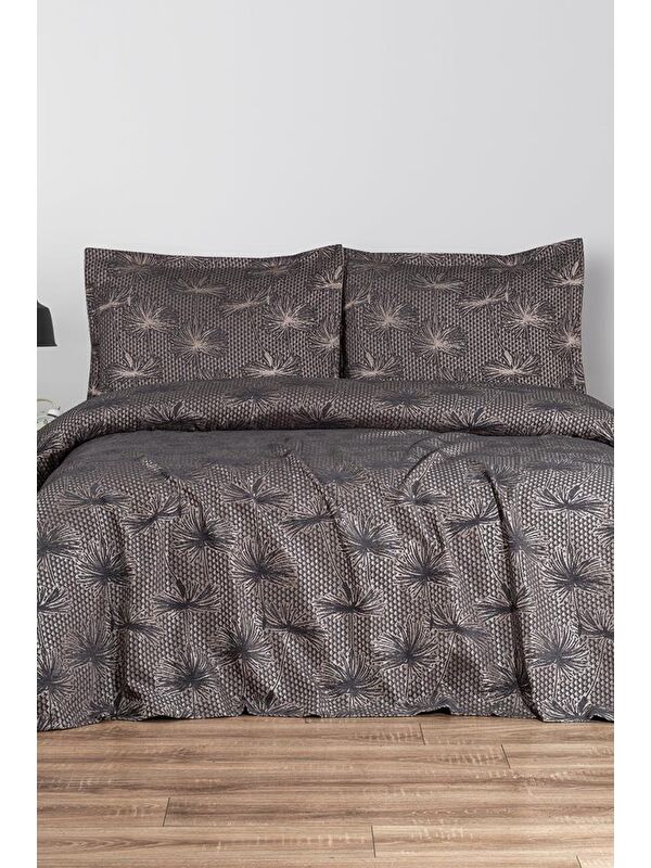 Çeyiz Diyarı Hermes 3 Parça Çift Kişilik Pike Takımı 230x250 Antrasit