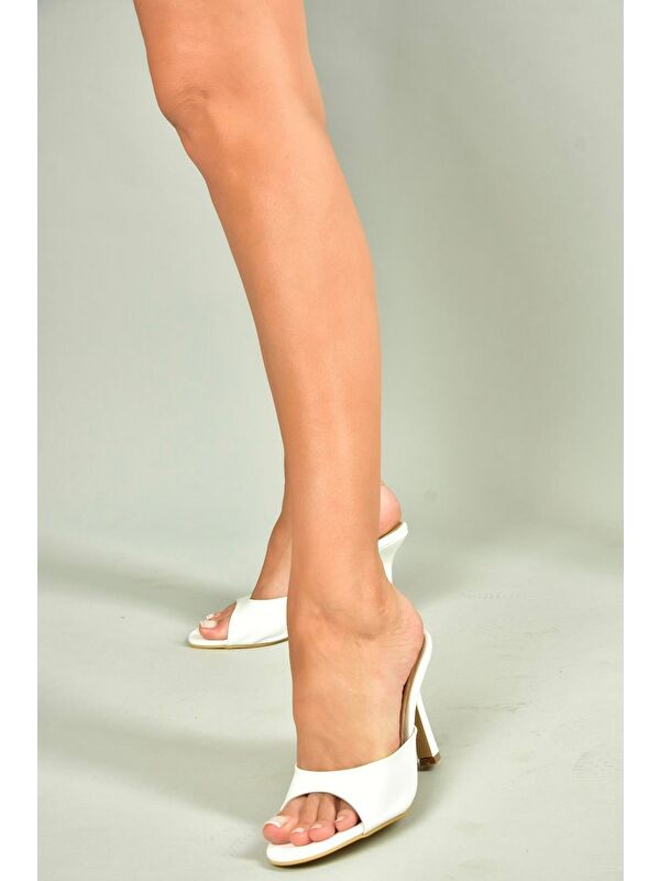 Beyaz Kadın Topuklu Ayakkabı U997062809 - Görsel 2