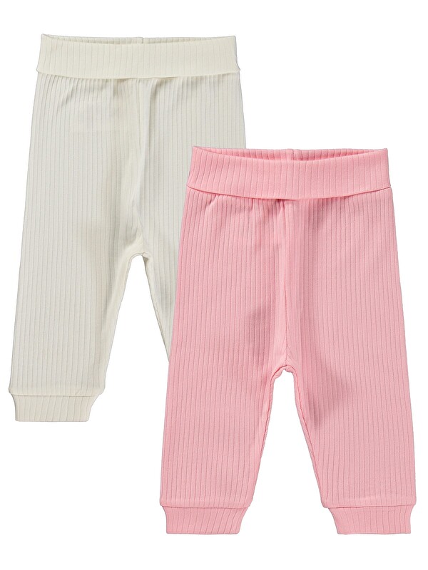Minidamla Patiksiz Basic 2'li set 3-12 Ay Tek Alt Bebe - Pembe