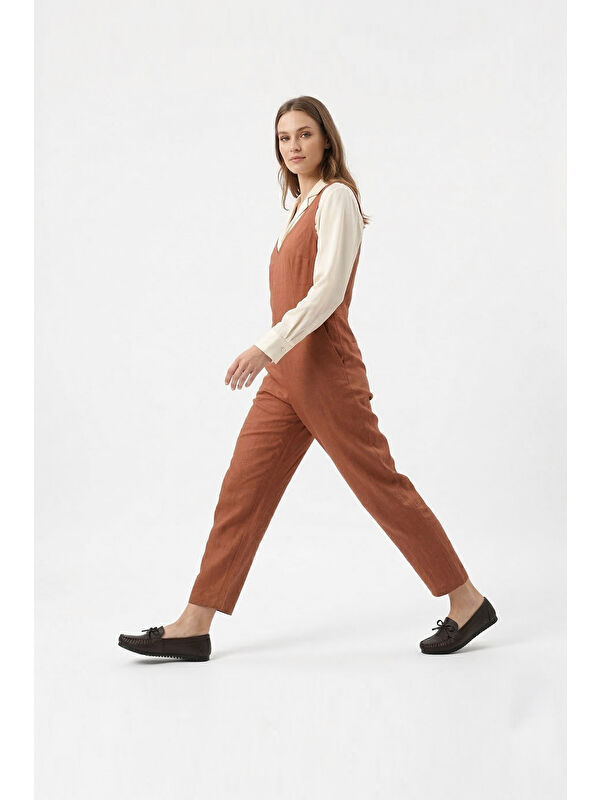 Gonderi(r) Kahverengi Gonderi(r) Taban Kadın Düz Fiyonklu Babet