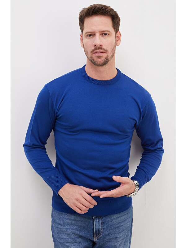 Fullamoda Basic Bisiklet Yaka Regular Fit Triko Kazak
