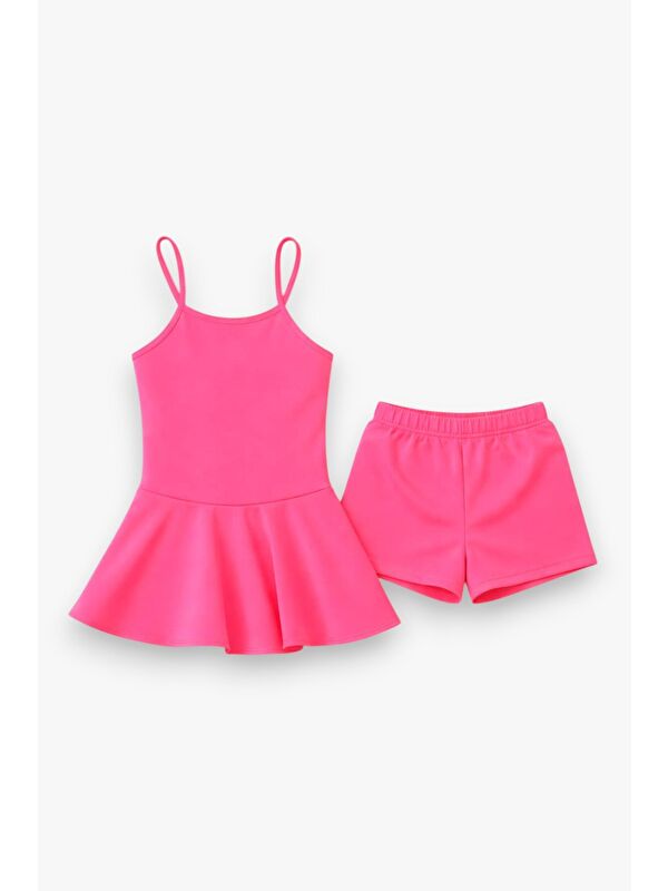 My Kids Wear Kız Çocuk Garson Mayo Elbiseli Şortlu 2’li Takım 12413