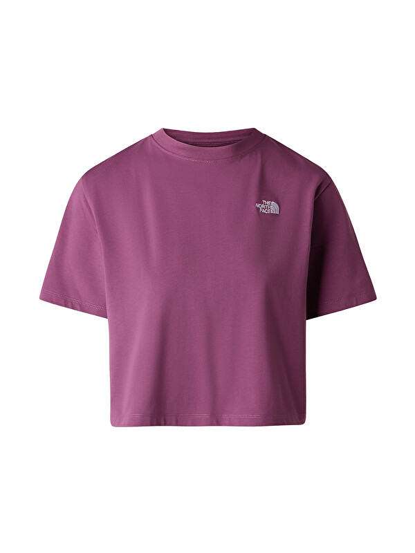 The North Face Evolution Simple Dome Crop Relax Kadın Mor Tişört