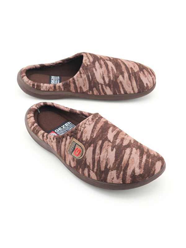 Erkek Kışlık PU Rahat Taban Ev Bahçe Gondol Terlik - Görsel 2