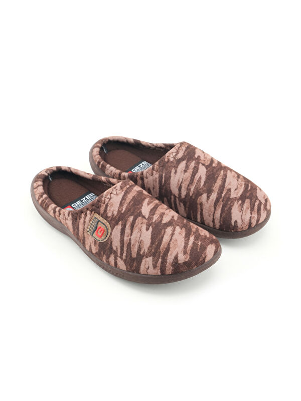 Erkek Kışlık PU Rahat Taban Ev Bahçe Gondol Terlik - Görsel 4