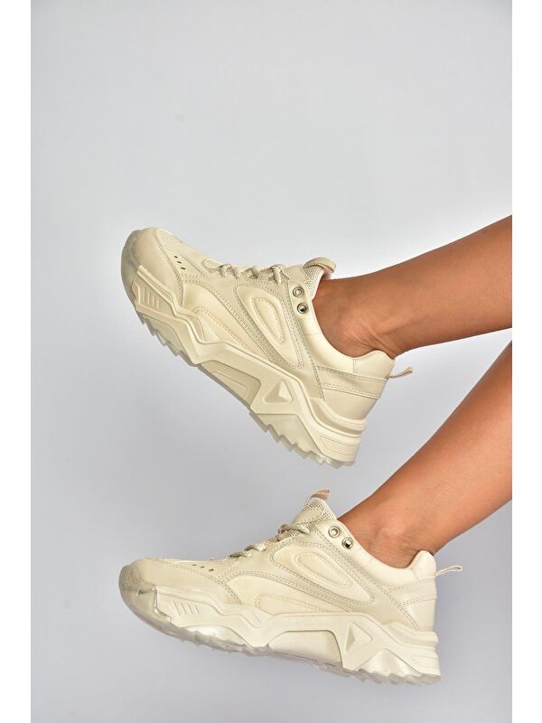 Bej Kadın Sneakers V312611809 - Görsel 2