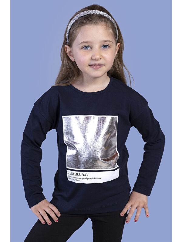 Toontoykids Kız Çocuk Varak Baskılı Tişört