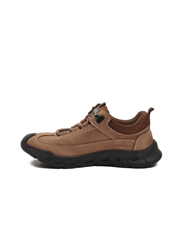 Vizon Nubuk Hakiki Deri Erkek Casual Ayakkabı 240003 M - Görsel 5