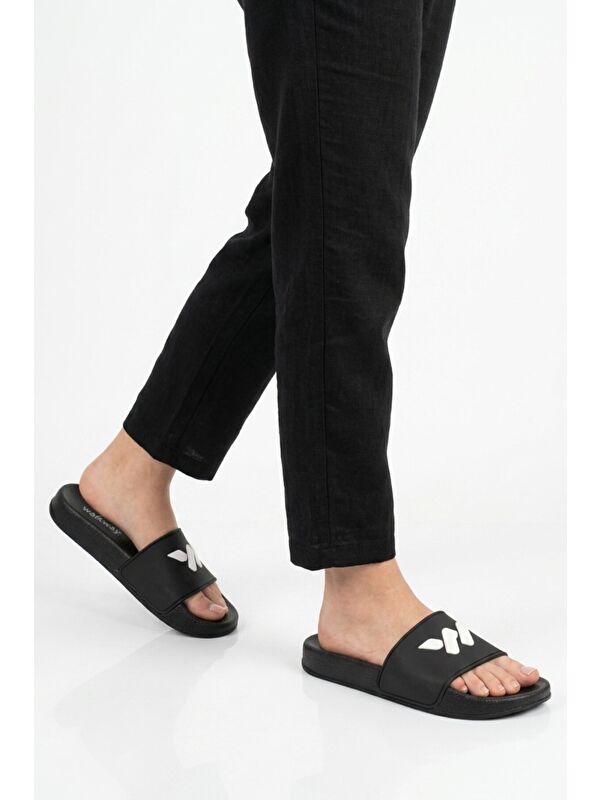 Walkway Siyah-Siyah Hafif Esnek Unisex Terlik 8000-02 G