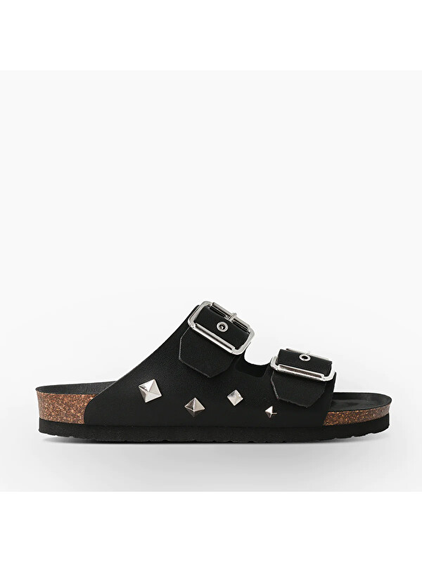 Genuins Kadın Terlik HONOLULU GUIZA G105589 Vegan Black