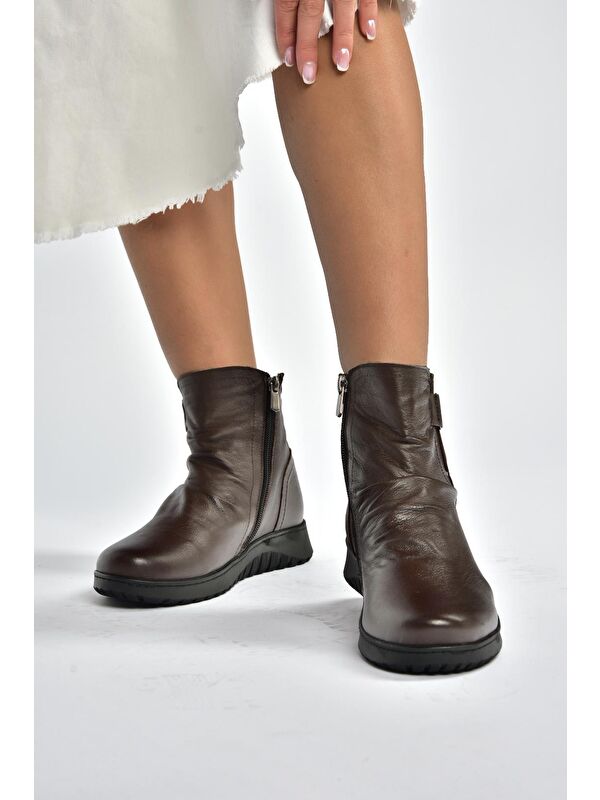 Kahverengi Kadın Bot V324501703 - Görsel 5