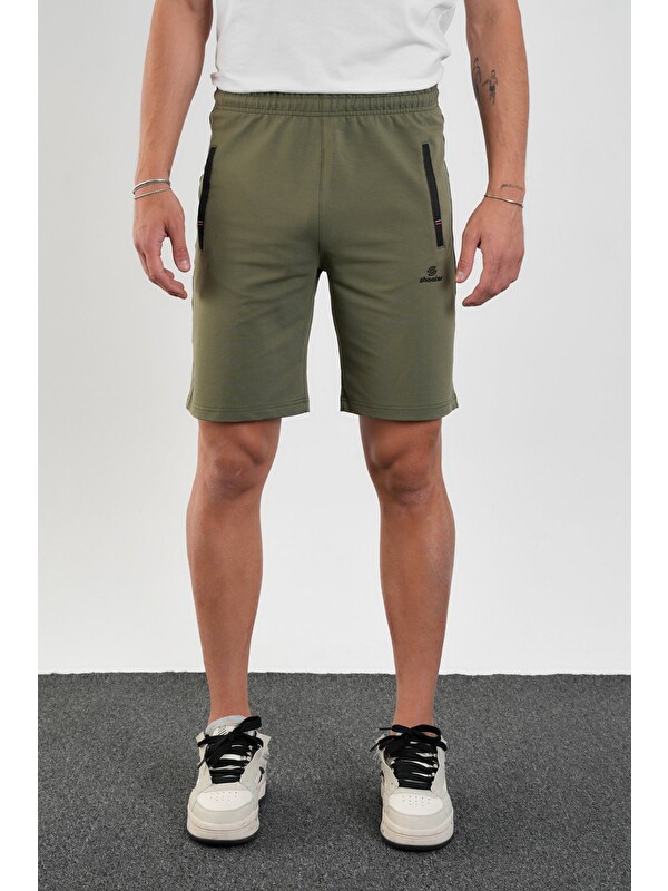Shooter Sportswear Erkek Regular Fit Fermuar Cepli Pamuklu Şort