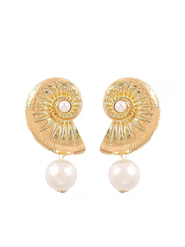 New Obsessions İnci Sallantılı İstiridye Küpe