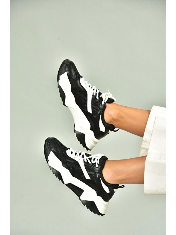 Siyah Kadın Sneakers V312613509 - Görsel 2