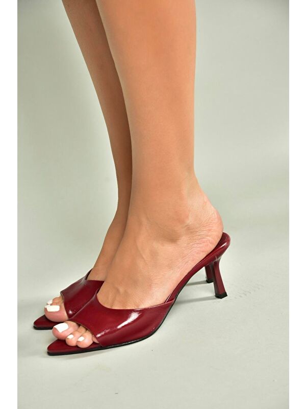 Bordo Kadın Topuklu Ayakkabı U654081009 - Görsel 5