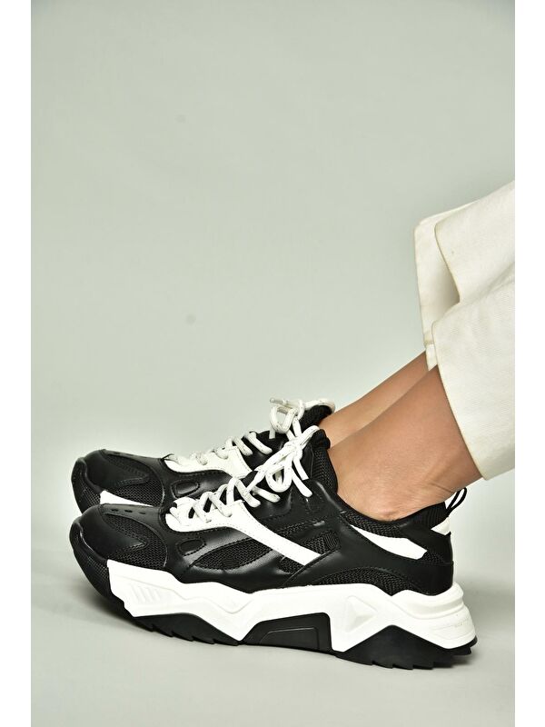 Siyah Kadın Sneakers V312613509 - Görsel 3