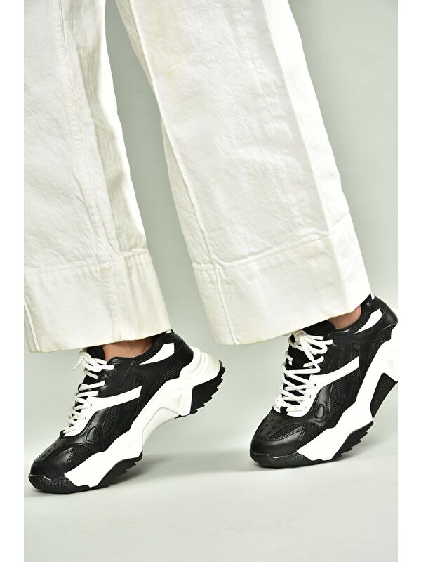 Siyah Kadın Sneakers V312613509 - Görsel 5