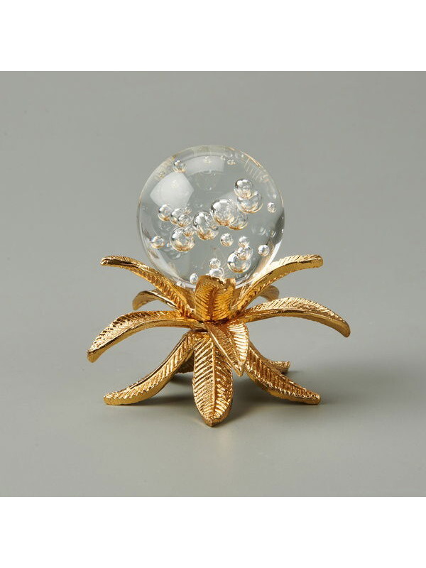 Evidea Deco Palmiye Cam Top Dekor - Gold - 11 cm
