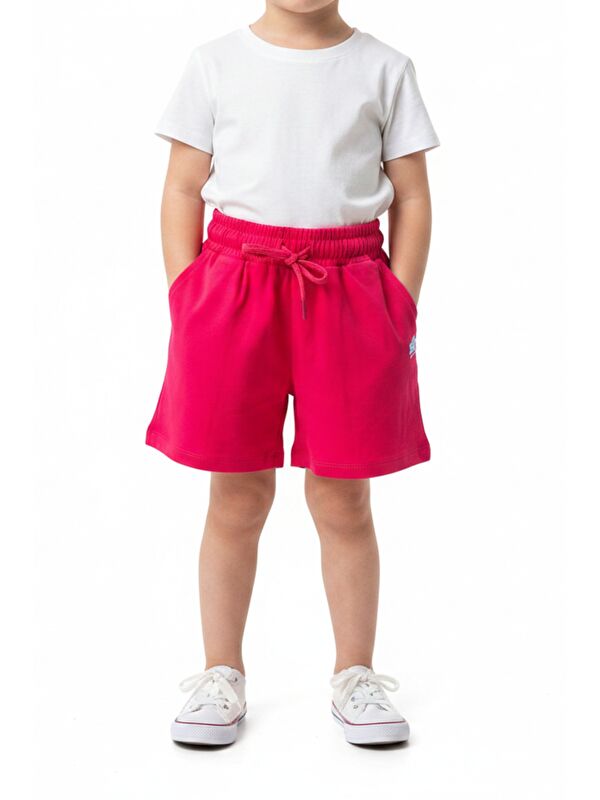 Toontoykids Kız Çocuk Beli Bağlamalı Çiçek Nakışlı Şort 25032