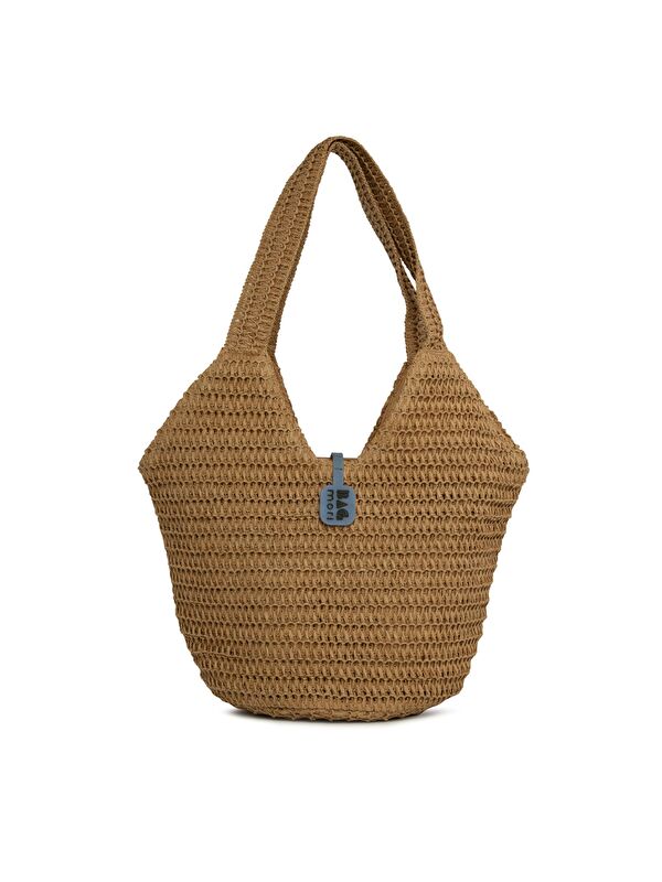Bagmori Oval Kova Hasır Tote Çanta