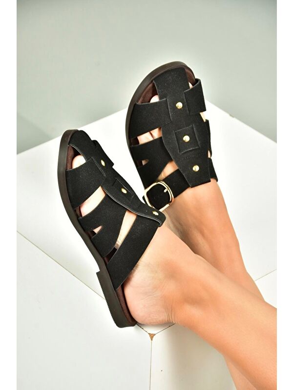 Siyah Kadın Terlik U458334202 - Görsel 6