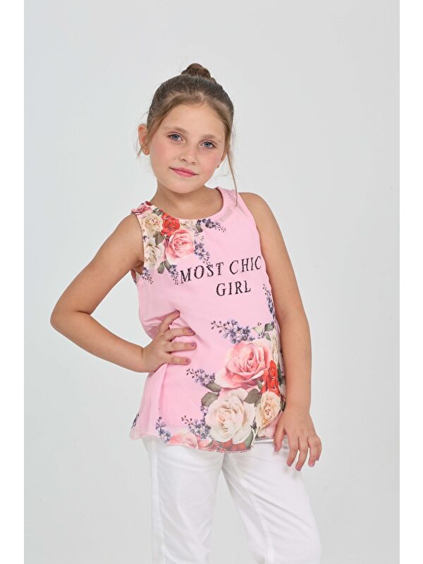 Toontoykids Kız Çocuk Atlet Most Chic Girl Baskılı
