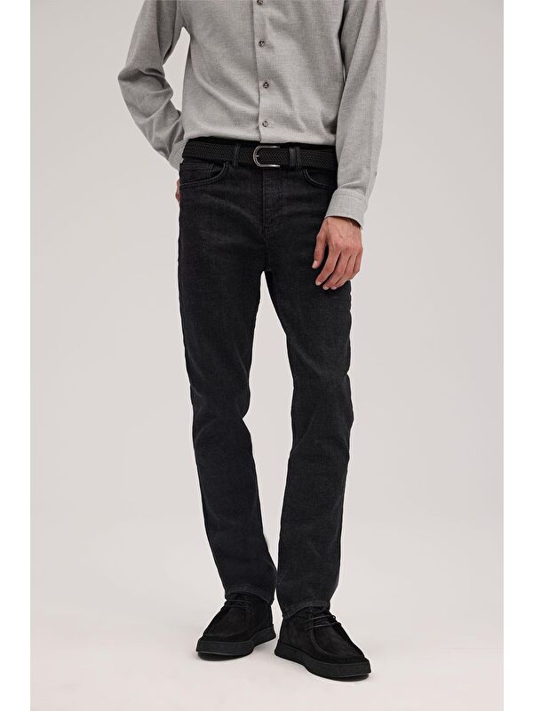 JAKAMEN Antrasit Comfort Fit Pamuklu Jean Pantolon