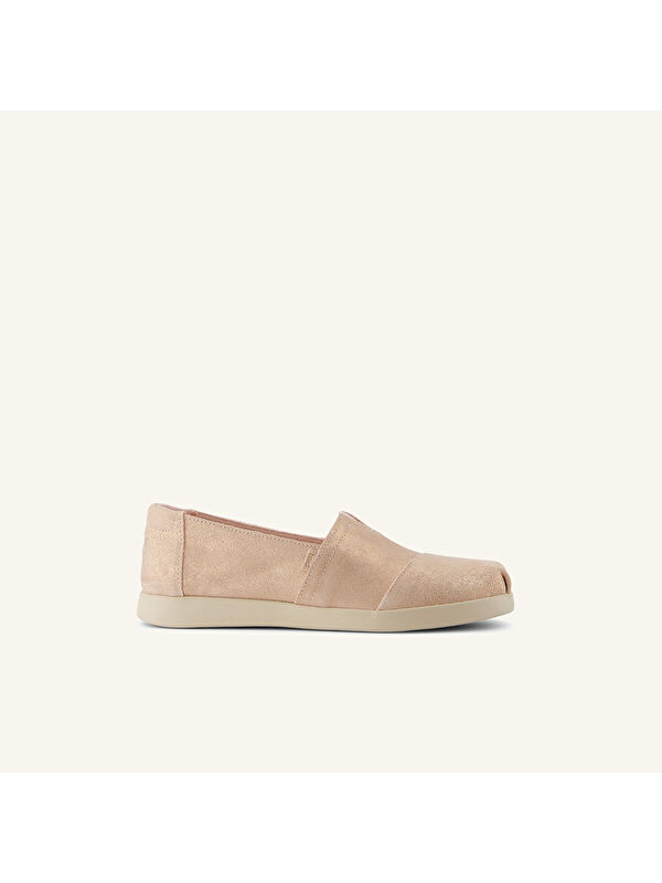 Toms Bej Toms Espadril Alpargata Kadın 10021918 Plus Pale Rose Metallic Suede