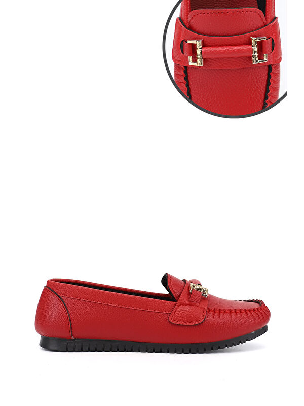 Gonderi(r) Kahverengi Gonderi(r) Taban Kadın Düz Tokalı Babet