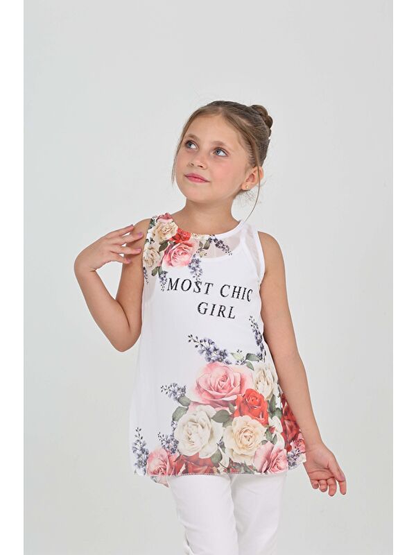 Toontoykids Kız Çocuk Atlet Most Chic Girl Baskılı
