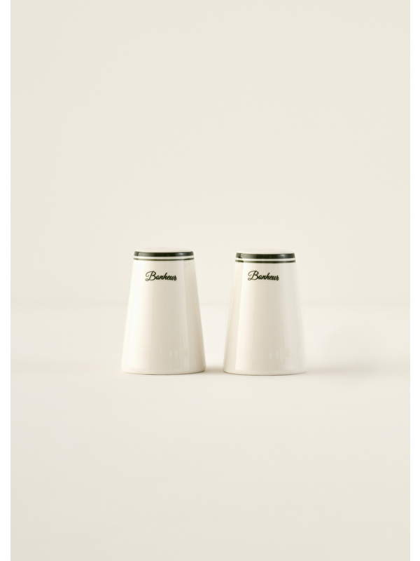 Bella Maison Bonheur Porselen Tuzluk-Biberlik Seti Yeşil (8 cm)