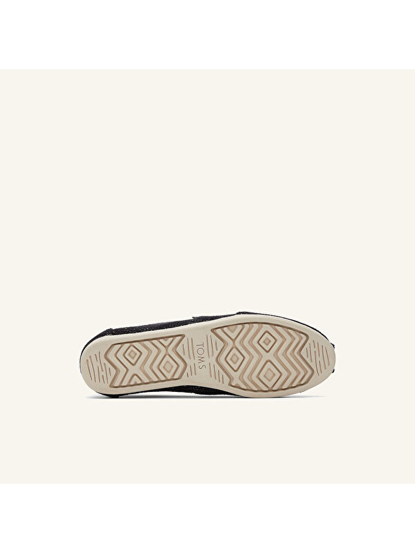 Toms Siyah Toms Espadril Alpargata Kadın 10020656 10020665 Classic Metallic Linen Stripe