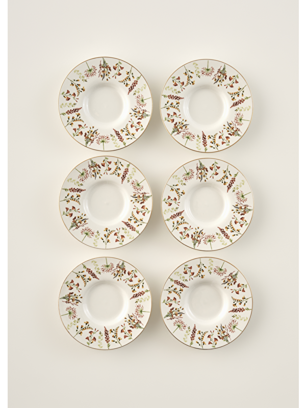 Bella Maison Flores Porselen 6'lı Çay Tabağı Seti (12 cm)