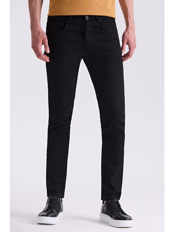 JAKAMEN Siyah Slim Fit Pamuklu Jean Pantolon