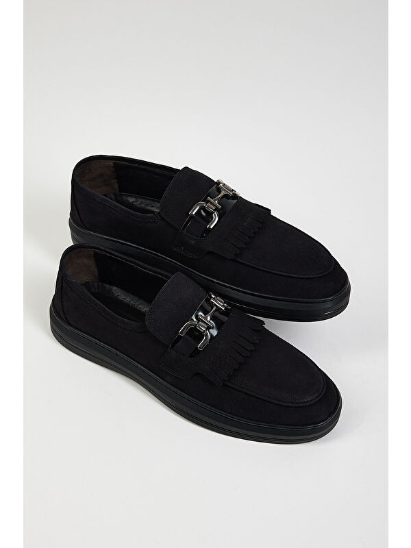 Tonny Black Siyah Tonny Black Süet Rahat Erkek Kalıp Deri Loafer