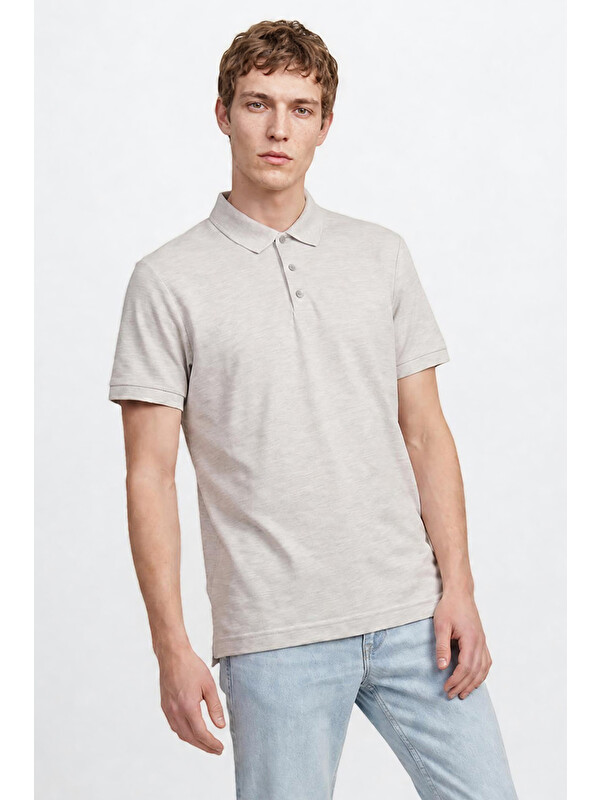 Lee Pamuklu Regular Fit Normal Kesim Polo Yaka Tişört