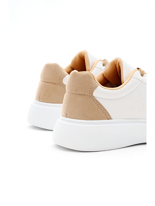 Tonny Black Beyaz Tonny Black Rahat Kalip Kadın Poli Taban Bağcıklı Spor Ayakkabı